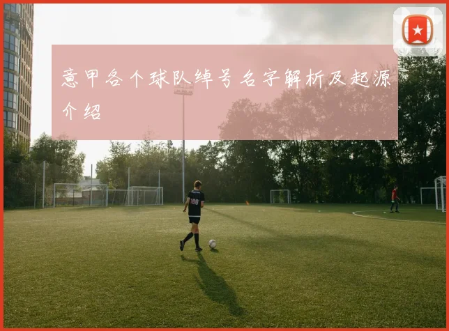 意甲各个球队绰号名字解析及起源介绍